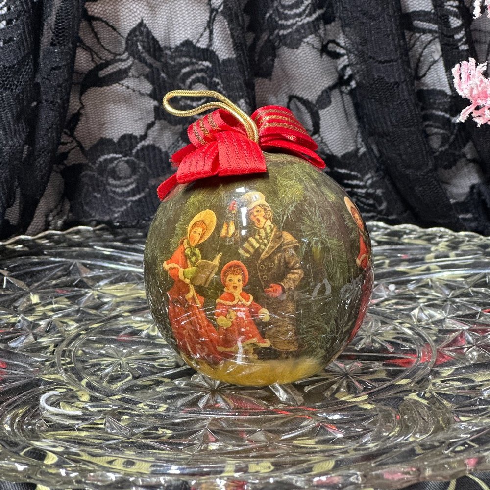 Vintage Christmas Ornament Simpich Tomorrow Today Corp 1987 Paper Mache 4”